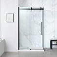 thumbnail image 6 of OVE Decors Bel Soft-Close Matte Black 3-Piece 48" Base/Door Rectangular Corner Shower Kit, 6 of 25