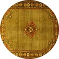 thumbnail image 1 of Ahgly Company Indoor Round Persian Yellow Traditional Area Rugs, 6' Round, 1 of 4