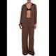 thumbnail image 2 of Conjuntos Casuales de Mujer para Estar en Casa, Camisas de Larga con Botones y Pantalones de Pierna , Chándal Marrón Oscuro XXL, 2 of 10