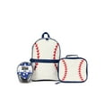 thumbnail image 4 of Schoolyard Vibes 17" Boys' 3-Piece Baseball Backpack Set with Headphones & Lunch Box, White, 4 of 14