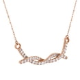 thumbnail image 3 of 10K Rose Gold Round Diamond Braided Infinity Necklace 20" Cable Chain 0.50 CT., 3 of 6