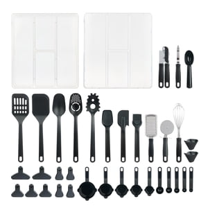 Mainstays 36-Piece Kitchen Utensil Set With Organizer