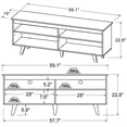thumbnail image 6 of Desert Fields Mid-Century Modern TV Stand Console for TVs up to 65", White, 6 of 9