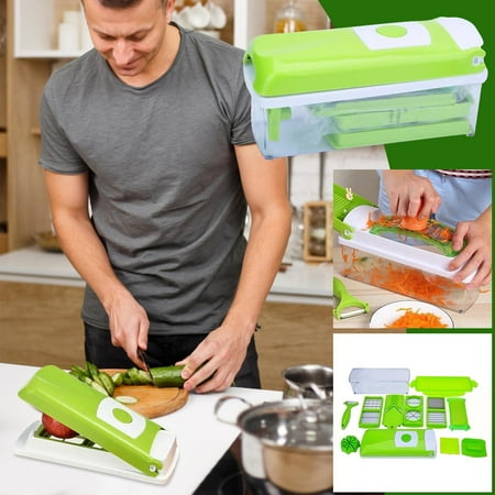 

Christmas Clearance! SuoKom Multi Functional Vegetable Cutter Kitchen Gadget 12 Piece Shredder Household Potato Shredder