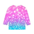 thumbnail image 4 of Favoffer Girls' Summer Fashion Multicolor Sparkle Print Base Top & Round-Neck 3/4 Sleeve Relaxed Shirt, for Casual, Party, Photoshoot, Gifting 3-12Y, 4 of 5