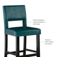thumbnail image 5 of Linon Jevon 24" Indoor Wood Counter Stool, Aegean Blue Faux Leather, 5 of 13