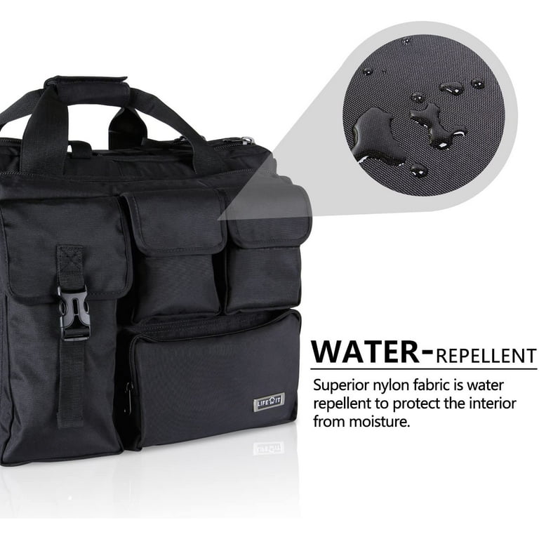 17 inch Men s Military Laptop Messenger Bag Multifunction Tactical Briefcase Computer Shoulder Handbags Pilot Bag Black Walmart
