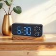 thumbnail image 2 of Unique Bargains Small Dual Alarm Clock for Bedrooma Black Blue, 2 of 6