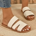thumbnail image 3 of Baby Sweetie Women's Slip on Slides Sandals Hollow Double Strap Outdoor Slipper Casual Summer Flat Shoes, 3 of 7