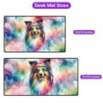 thumbnail image 5 of Hippie Shetland Sheepdog Portrait Watercolor Tie-Dye Vintage Styles Desk Mat Full Keyboard Mouse Pad Sheltie Dog Lover Gifts Large Mousepad - 00014, 5 of 5