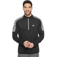 thumbnail image 1 of New  Adidas Golf Men's Black 3 Stripe Shoulder 1/4 Zip Pullover Top XLarge XL 3598-10, 1 of 2