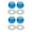 Blue, variant on 8 Pieces 3mm Wheel Nut with Gasket Metal Wheel Hardware for 144001 1/14 RC Model Car Spare Parts Accessory Red