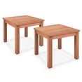 thumbnail image 1 of Gymax 2 Pcs Table d'Appoint Adirondack d'Extérieur 18 Pieds' Table d'Extrémité Carrée avec Plateau à Lattes, 1 of 9