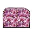 thumbnail image 2 of Honeii Orchids Flowers Print 4 slice Toaster Cover, Two Slice Toaster Dust-proof Cover For Kitchen Small Appliance and Fingerprint Protection, 2 of 7