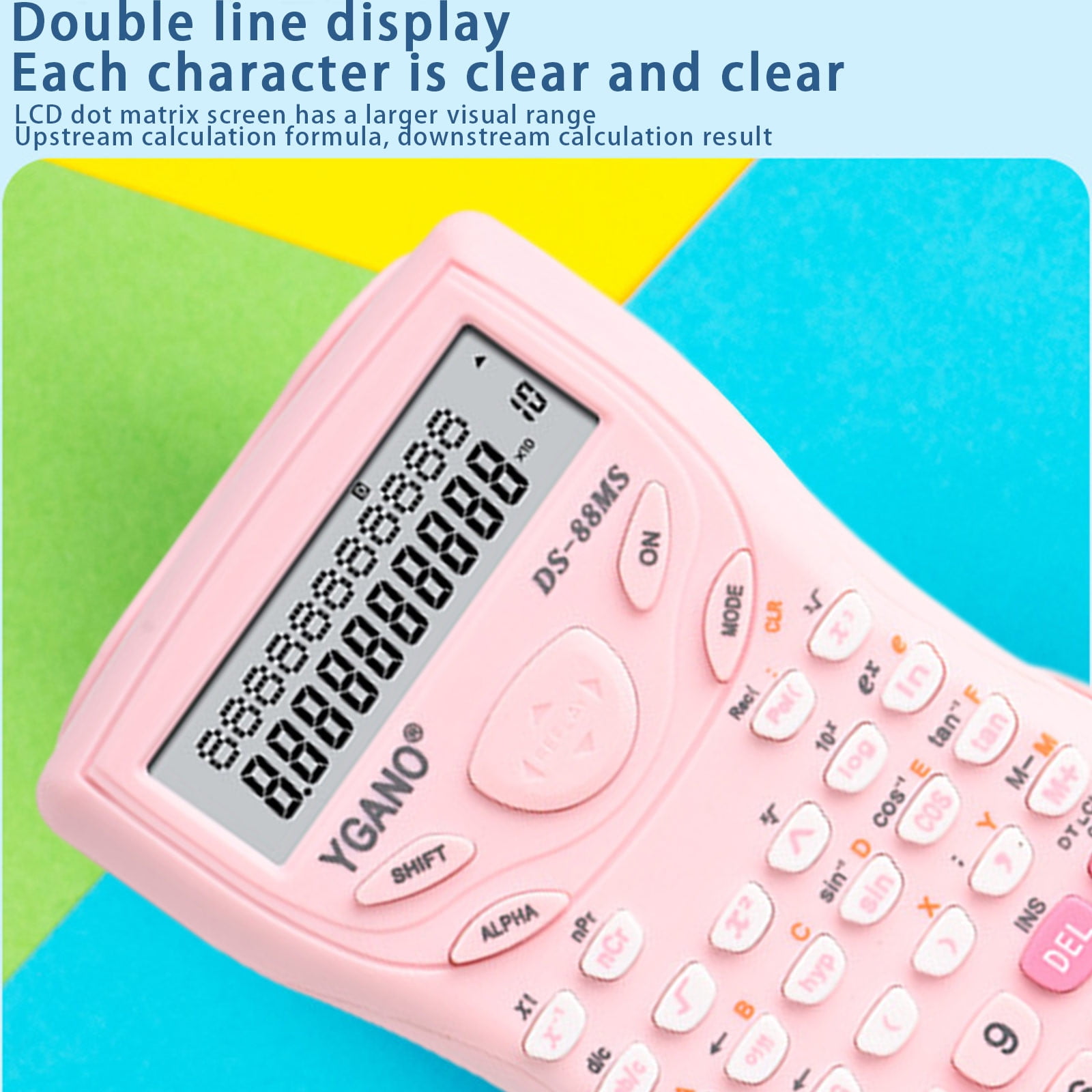 JilgTeok 4 Packs Colorful 12-Digit Scientific Calculator with Large LCD Display, Multifunctional Exam Tool for School & Office, Battery Powered, Portable & Sliding Cover Design
