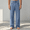 Sky Blue, variant on GSPCLAM Men's Wide Leg Jeans Y2K Vintage Baggy Jeans 90s Hip Hop Streetwear Regular Fit Denim Pants Sky Blue L