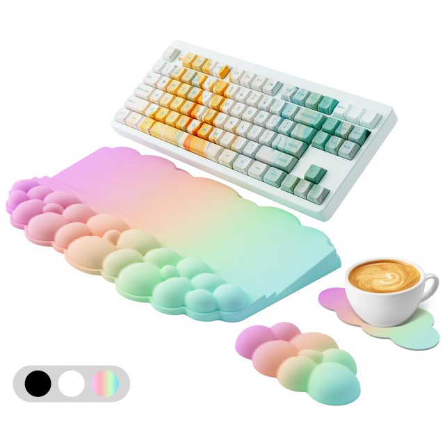 Set de reposamuñecas Lomil Cloud de espuma viscoelástica con base antideslizante