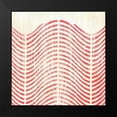 thumbnail image 2 of Vess, June Erica 15x15 Black Modern Framed Museum Art Print Titled - Weathered Patterns in Red X, 2 of 5