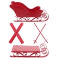 thumbnail image 4 of KAKOWELY 1 juego de decoración de trineo pequeño con temática navideña, para adornar tablas de esquí, adornos para fiestas navideñas., 4 of 4