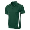 thumbnail image 5 of Mens PosiCharge Micro-Mesh Colorblock Polyester Polo Forest Green/ White X-Large, 5 of 8