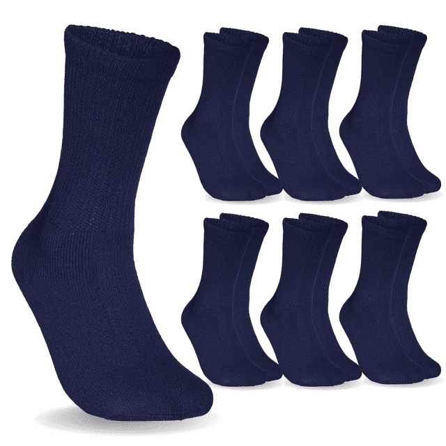 Special Essentials 6 Pairs Cotton Diabetic Socks Crew for Men and Women