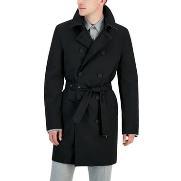 Tommy Hilfiger Men’s Modern-Fit Raincoat, Black, 44L