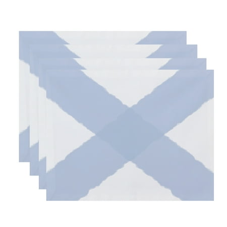 

Simply Daisy 18 x 14 Inch X Marks the Spot Geometric Print Placemat (Set of 4) Blue