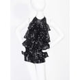 thumbnail image 2 of vastwit Kids Girls Sequins Jazz Latin Leotard Halter Tassel Dance Dress Modern Ballet Dancewear Black 12, 2 of 7
