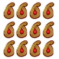 thumbnail image 2 of Decorative Beaded Applique Small Sewing Paisley Crafting Appliques By 1 Dozen, 2 of 3