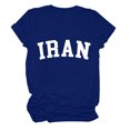 thumbnail image 3 of Camiseta de Manga Corta Impresa de Cuello Alto para las Mujeres, Tops de Cuello Redondo para las Mujeres Mezcla de Poliéster de Spandex de Uso Diario Casual, 3 of 5