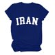 thumbnail image 3 of Camiseta de Manga Corta Impresa de Cuello Alto para las Mujeres, Tops de Cuello Redondo para las Mujeres Mezcla de Poliéster de Spandex de Uso Diario Casual, 3 of 5