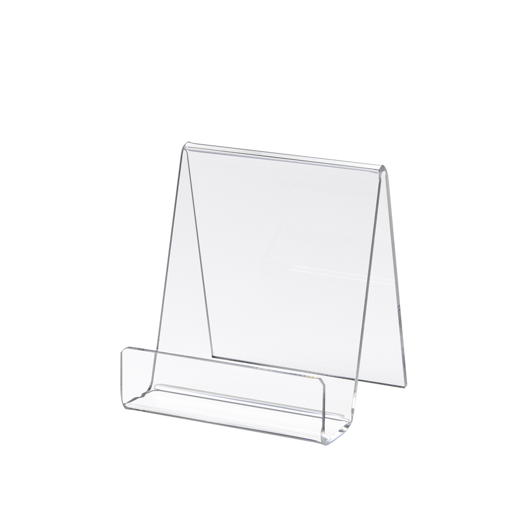Small Clear Acrylic 4 in. H x 3 1/2 in. W Counter Top Easel with 1 in