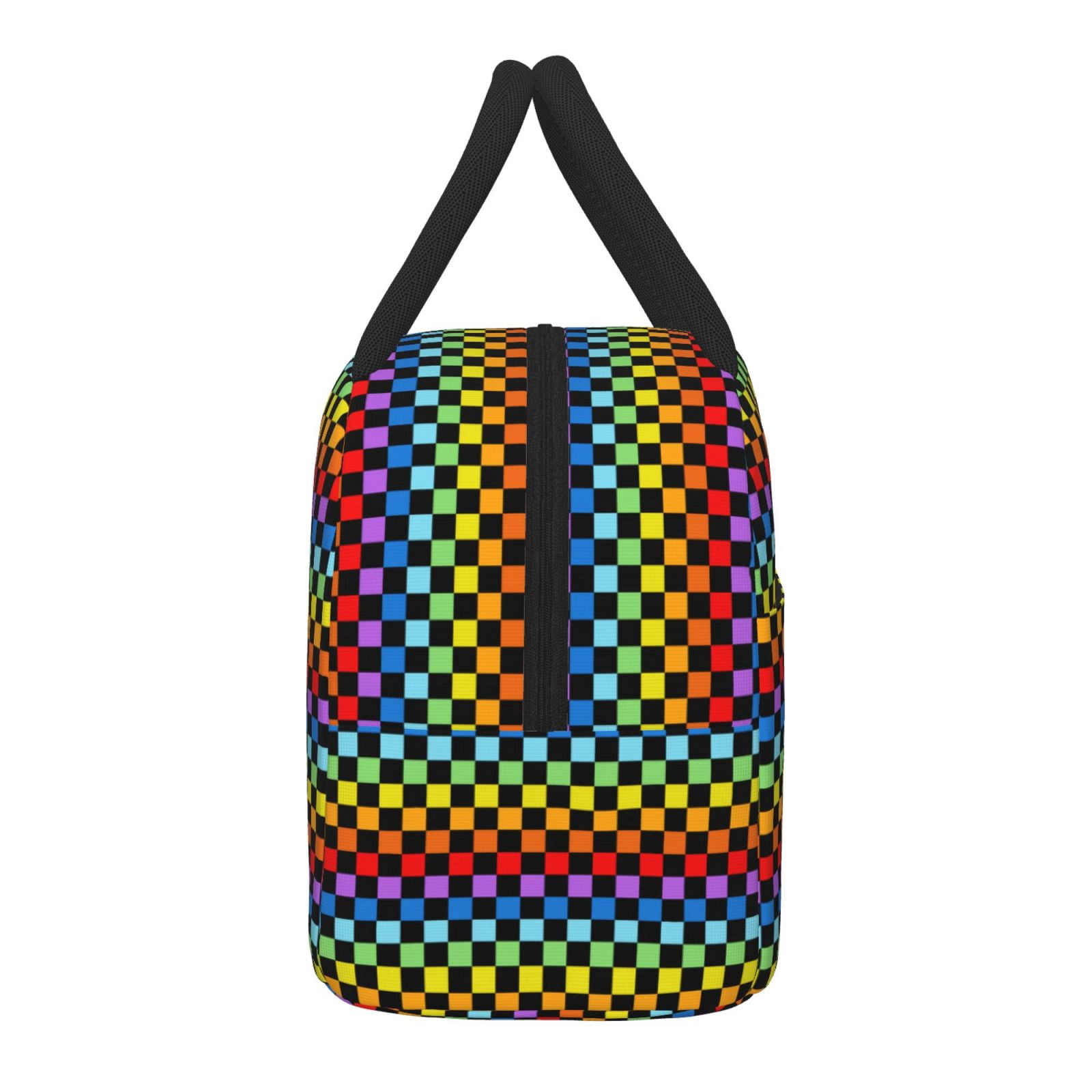 Hirioo Rainbow Chequerboard for Eco-friendly Lunch Box,Leakproof Lunch Box for School, Work, Travel, and Picnics,Perfect for Meal Prep