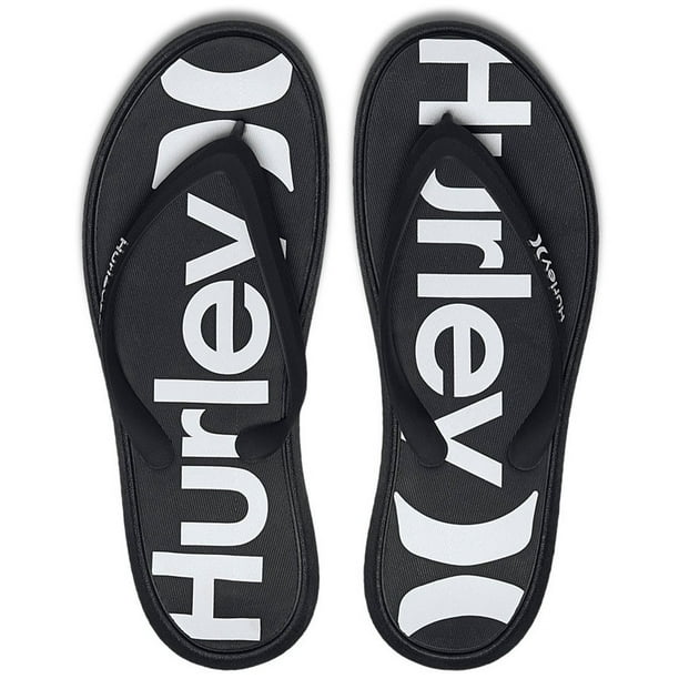 Not branded - Hurley Mens One And Only Printed Flip Flop Sandal (Black ...