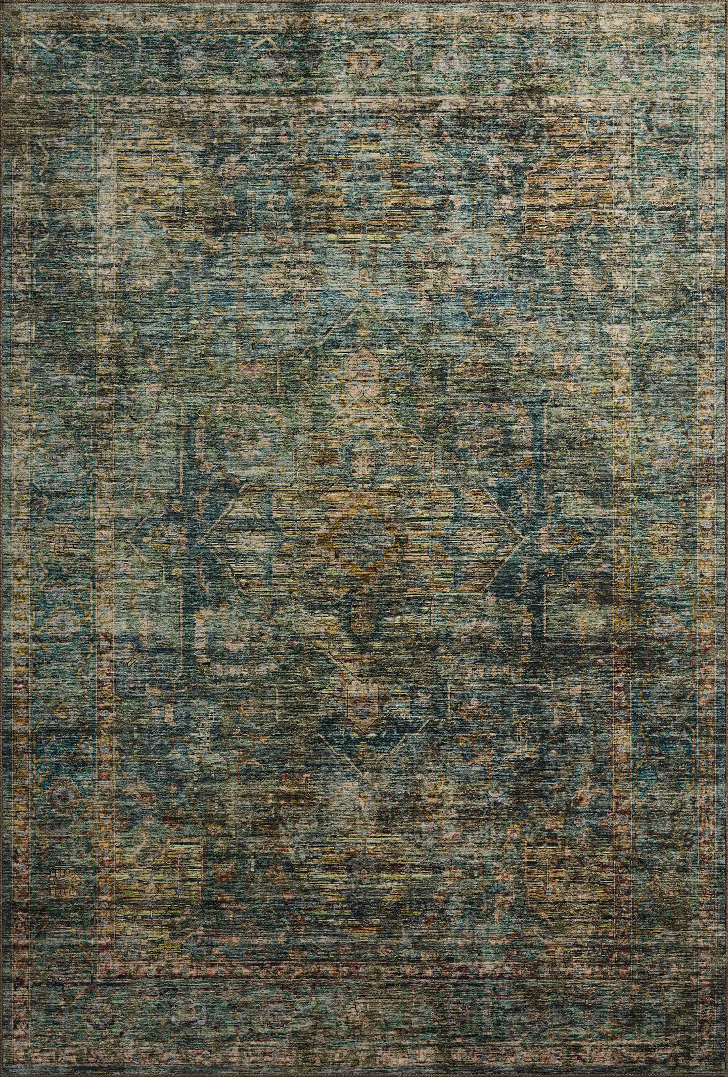 Loloi Anniston Lagoon / Multi Machine Washable Area Rug