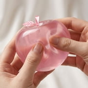 Apple Squishy,Pink Apple Squishies Stress - Realistic Slow Rising Fruit Fidget for Stress Relief & Anxiety Relaxation
