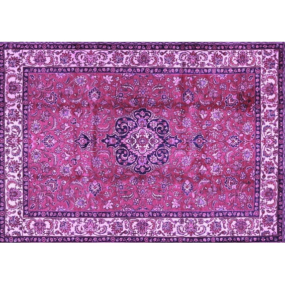 Ahgly Company Indoor Rectangle Persian Purple Traditional Area Rugs, 5' x 8'
