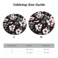 thumbnail image 7 of YFYANG Round Fitted Table Cloth, Waterproof Vintage Pink Floral Graffiti Pattern Polyester Table Cover, Indoor Outdoor Decorative Tablecloths with Elastic Edge, 7 of 7