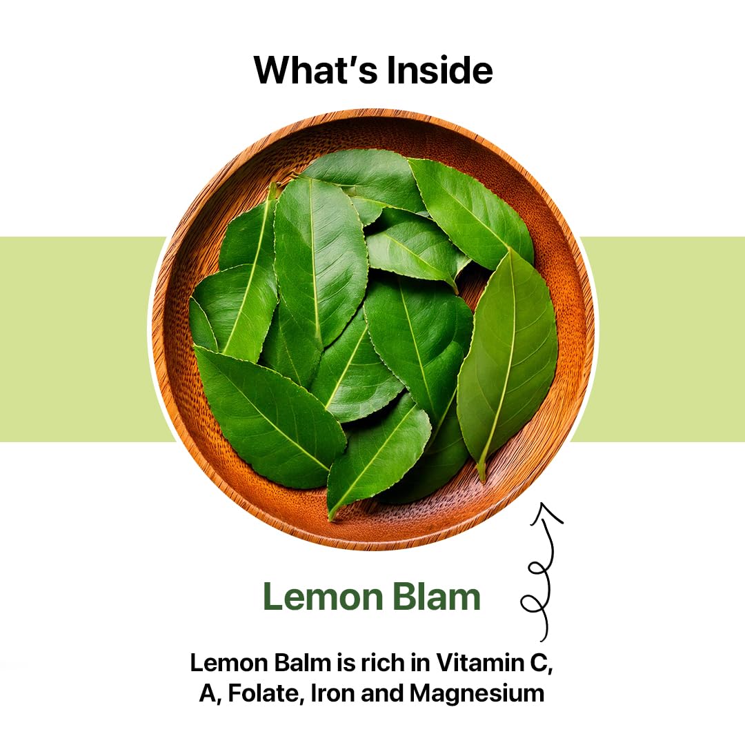 BLUE TEA Lemon Balm Tea, 100 Tea Bags, Caffeine-Free Herbal Tea, Vegan, Non-GMO