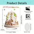 thumbnail image 3 of ToyKingdee Acrylic Decorative Sign Carousel 2D Flat Print Acrylic Decorative Desktop Decoration for Home Office Garden with Stand, 3 of 3