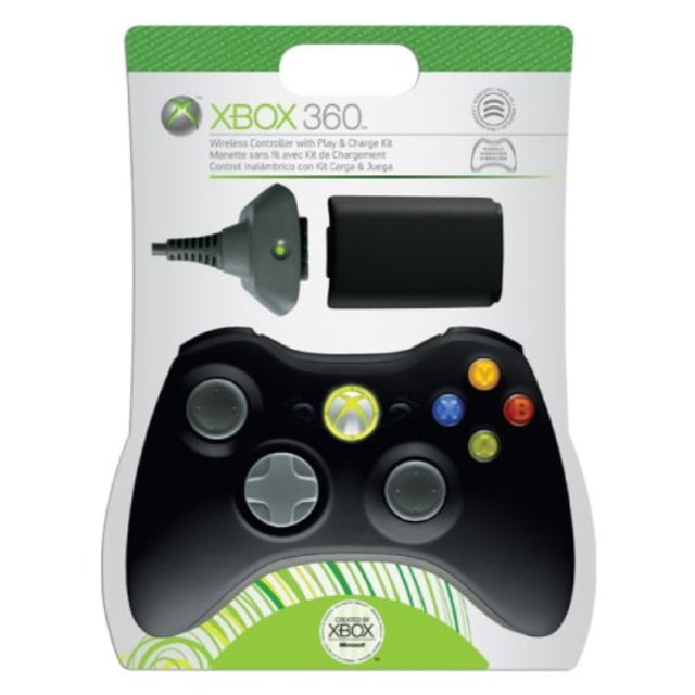 Xbox 360 Wireless Controller with Play & Charge Kit - Walmart.com