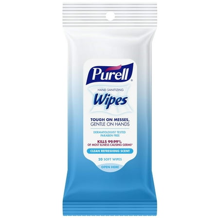 Purell Hand Sanitizing Wipes 7" x 6", Alcohol Free, Fresh Scent