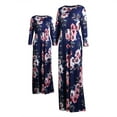 thumbnail image 4 of Binpure Robe Assortie Maman et Moi, Robe Florale à Carreaux à Manches Longues et Col Rond, 4 of 6