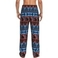 thumbnail image 6 of Cauagu Vintage Corn Pattern in Red Blue Mens Pajama Pants Sleep & Lounge Pants,PJ Bottoms with Pockets-Small, 6 of 7