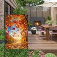 thumbnail image 5 of Fall Maple Tree House Flag 28 x 40 Inches, Country Red Maple Leaf Lake Sunshine Landscape Weather Proof Outdoor Patio Flags Double Sided Small House Decoration for Yard Lawn Outside Home, 5 of 9