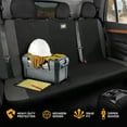 thumbnail image 3 of Cat Flexfit Gray Rear Seat Cover for Car – Durable Canvas & Mesh Design 60/40 Split Bench Protector for Cars, Trucks & SUVs – Back Seat Cover for Rear Bench – Interior Car Accessory, 3 of 9