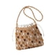 thumbnail image 5 of Bolso tote tejido para mujer, ligero, bandolera, bolso grande para compras y viajes. Marrón, 5 of 9