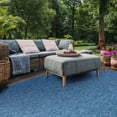 thumbnail image 4 of Safavieh Courtyard Mitre Geometric Indoor/Outdoor Area Rug, Navy, 6'7" x 6'7" Square, 4 of 14