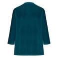 thumbnail image 4 of Womens Velvet Tops Dressy 3/4 Sleeve Shirts Casual Crew Neck Loose Blouses Soft Tunic Shirt 2026 Fashion Spring Clothes, 4 of 5