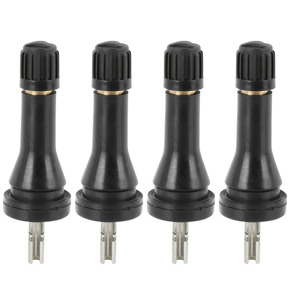 4pcs Tire Pressure Sensor Rubber Valve Stem Accessories Straight Mouth Black for Nissan